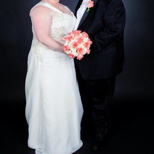 Plus-sized wedding dress